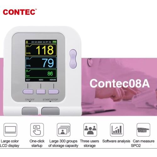 CONTEC Digital Blood Pressure Monitor CONTEC08A 4 CUFFS Infant,Pediatrics,Child,Adult Cuffs CE Approved