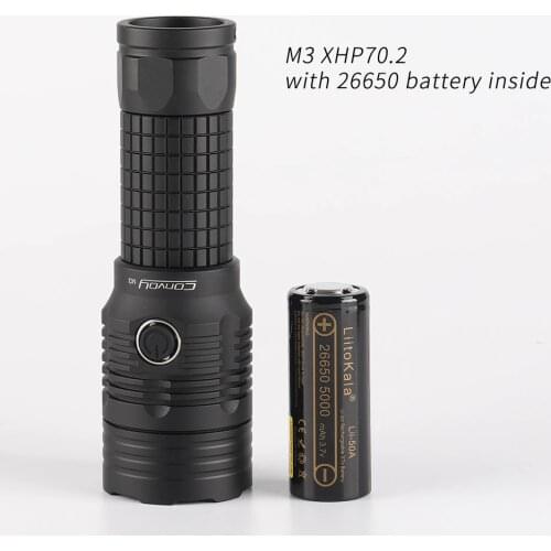 Convoy M3 with cree xhp70.2,up to 4300lm ,Built-in temperature protection,26650 flashlight, Torch,with 26650 battery inside