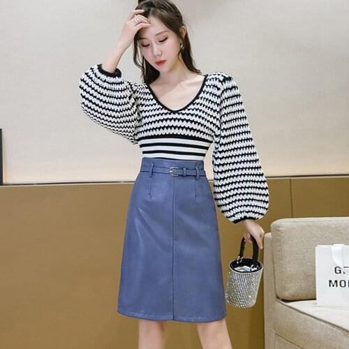 DIDUQIPAO Women's Leather Skirts