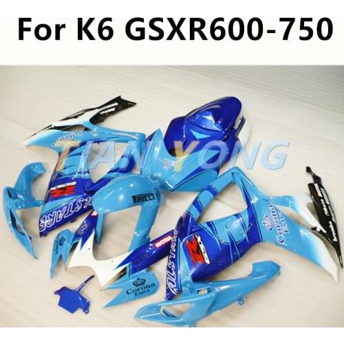 For SUZUKI GSX-R600 GSX-R750 2006 2007 Motorcycle body protection Fairings ABS Plastics Injection racing car Full Guard cover