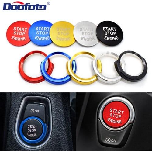 Doofoto Car Styling Start Stop Engine Button Cover For BMW X3 X4 X5 X6 5 6 7 Series Car Accessories Protection Ring Decoration