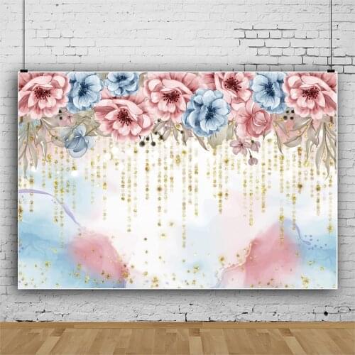Painted Beautiful Flower Wall Background for Portrait Photography Party Photozone Decors Backdrops Photocall Studio Accessories