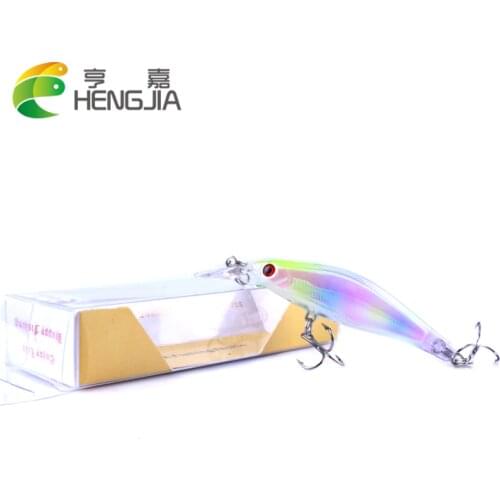 HENGJIA Retail 1pc Fishing tackle 8cm 6.2g minnow fishing lure shad 5color for choose quality professional wobblers pvc box