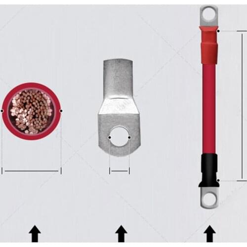 Car Battery Cable 10/16/25 square UPS battery Series Wire Truck Pure Copper Generator Inverter Cable DIY Connection Line