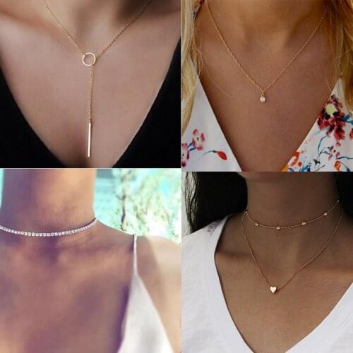 MISANANRYNE Bohemian Moon Star Crystal Heart Choker Necklace for Women Necklace Pendant on neck Chocker Necklace Jewelry Gift