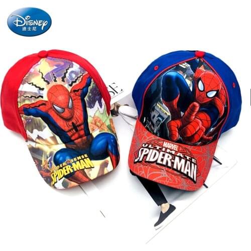 Disney New Spring Autumn Fashionable Spiderman Cartoon Cotton Baseball Cap Baby Boy Girl Child Kids Sun Hat Hip Hop Snapback