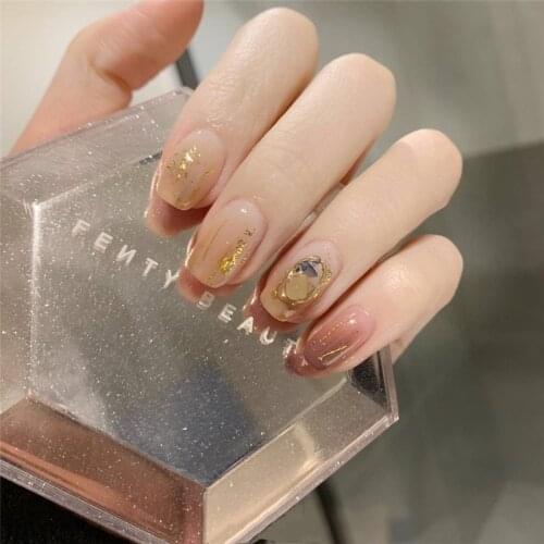 14tip Full Cover Sticker Wraps Decorations DIY Manicure Slider Nail Decals Manicure Art Adhesive Sticker Pink White Black Brown