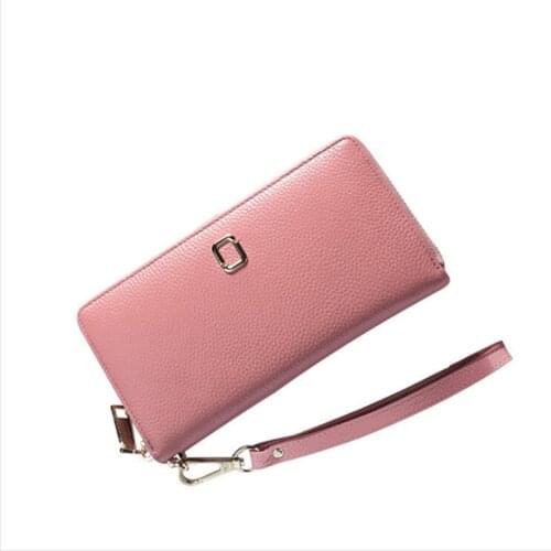2019 new headlayer cowhide wallet for women long zipper ultra-thin leather wallet for women