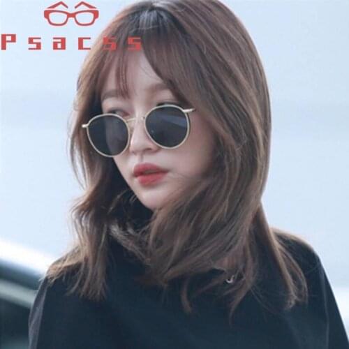 Psacss Round Sunglasses Men Women High Quality Alloy Glasses Frame Vintage Brand Designer Sun Glasses For Driving Fishing Shades