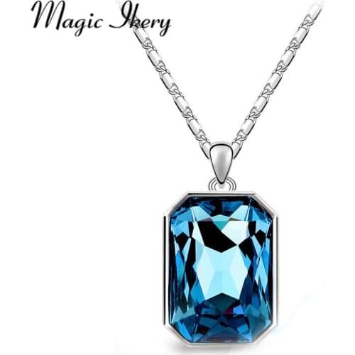 Magic Ikery Rose Gold Color Rhinestone Crystal Vintage Quartet Necklaces & Pendants Fashion Jewelry for women MKZ1334