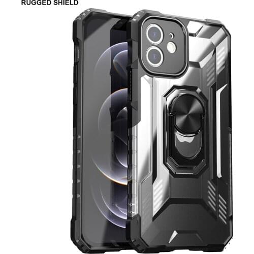 Anti-Knock Magnetic Kicktand Ring Holer Case for Iphone 12 Pro Max 11 13 Shockproof Dual Layer Protection Cover Coque Fundas