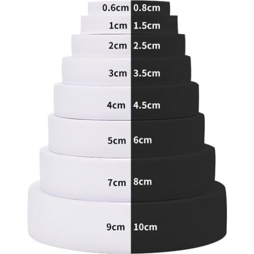1yard Flat Elastic Band Sewing Clothing Accessories Nylon Webbing Garment Sewing Accessories Width 2cm 3cm 4cm 5cm 6cm