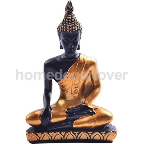 Cottage Seated Meditation Buddha Statue Resin Sculpture Figurines Statue Handmade Decor Home Tabletop