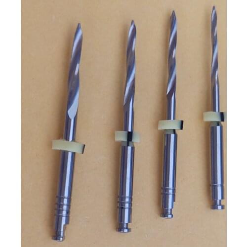 4pcs/pack Dental Drills for Fiber Post 32mm Stainless Steel 1-4# Endodontics Files Dental Instruments