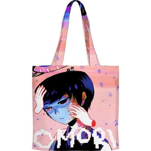 2021 Game Omori Cartoon 3D Print Tote Bag Unisex Travel shoulder bag Women Reusable Foldable Shopping Hand bags Collage Book Bag