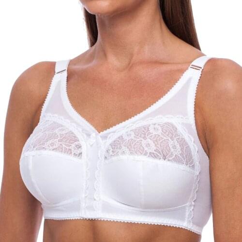 Big Size Womens Bras Non-Padded UnderwireLingerie Full Coverage Lace Unlined Plus Size Sexy Bralette 34 36 38 40 42 44 46 48 C D