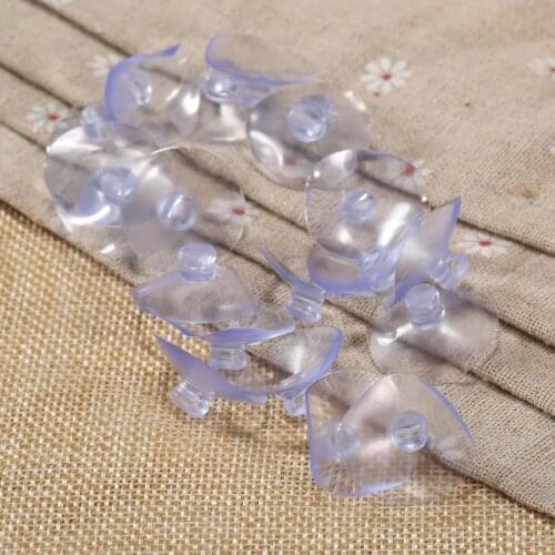 10x Suction Cup Wall Sucker Rubber Hook Mushroom head Pads Hanger Window Kitchen Bathroom Doll DIY Office Fridge Car Glass 25mm