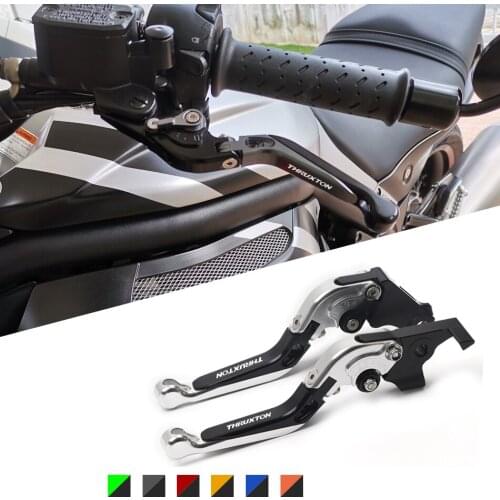16 Colors CNC Adjustable Folding Extendable Motorcycle Brake Clutch Levers For Triumph THRUXTON R 2016 2017 2018