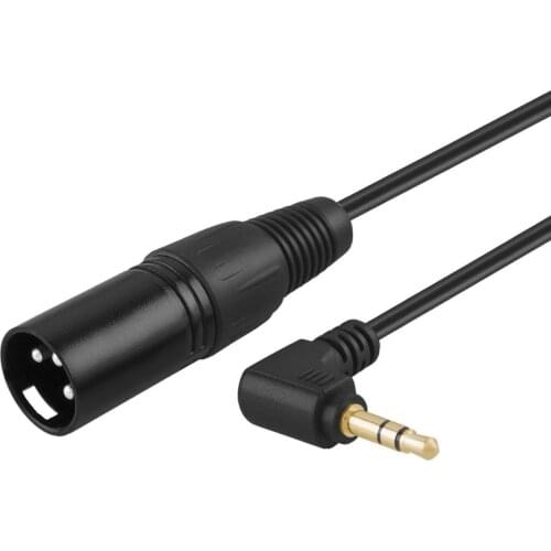 3.5mm (1/8 Inch) Stereo Male to XLR Male Cable, Black