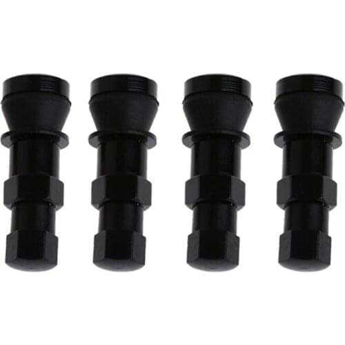 4x Aluminum Car Tubeless Wheel Tire Valve Stem Rim Bolt-in W/Dust Cap