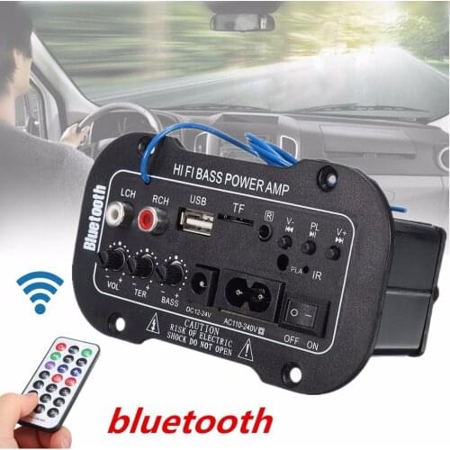 5 Inch 220V Bluetooth Amplifier Bass Power AMP Handsfree USB TF AUX