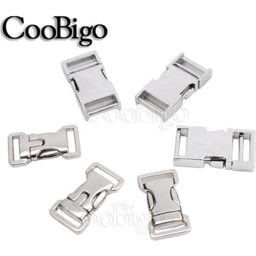 5pcs 1/2"(12.5mm) Metal Side Release Buckle Parachute 550 Paracord Bracelet Backpack Strap Bag Pets Collar Webbing Accessories