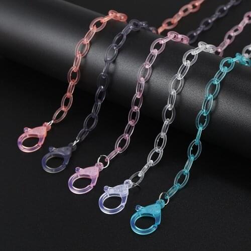 Acrylic Glasses Chain New Transparent Candy Color Lanyard Mask Chain Light Glasses Chain Glasses Accessories