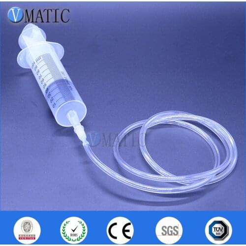 Free Shipping Liquid Dispensing Large Big Giant 100ml/cc Plastic Syringe + PVC Tube Glue Dispenser Syringe