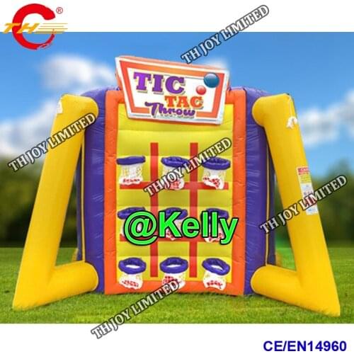 Free door shipping Tic Tac Throw exciting basketball and tic tac toe sport game, carnical inflatable Tic Tac Party Rental Games