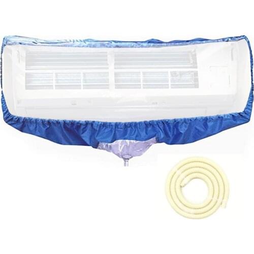 Air Conditioner Cleaning Cover With Water Pipe Waterproof Air Conditioner Cleaning Dust Protection Cleaning Cover Bag
