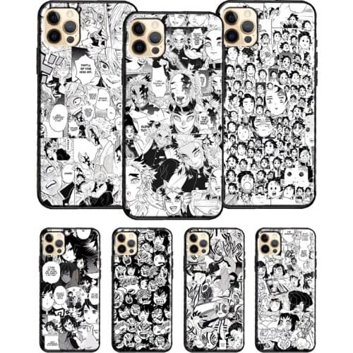 Demon Slayer Anime For iPhone 12 Pro Max Mini 7 8 Plus Phone Case For iPhone 11 Pro Max XS XR X SE 2020 Cover