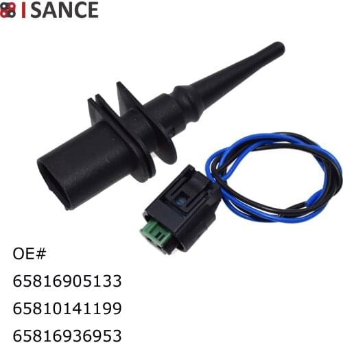 ISANCE Ambient Air Temperature Sensor & Cable Connector Plug Wires For BMW E38 E39 E46 E81 E82 E87 E88 E90 X1 X3 X5 X6 Z4 Z8