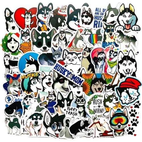 49Pcs/set Cute Husky Corgi Pet Dog Decorative Stickers on Laptop Car Scrapbooking Phone Motorcycle Luggage Kids Funny Toys