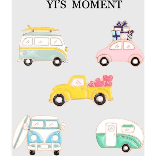 Motor vehicle Cute Creativity Enamel Pins Badge for Backpack Collar Lapel Pin Jewelry Birthday Gifts for Friends
