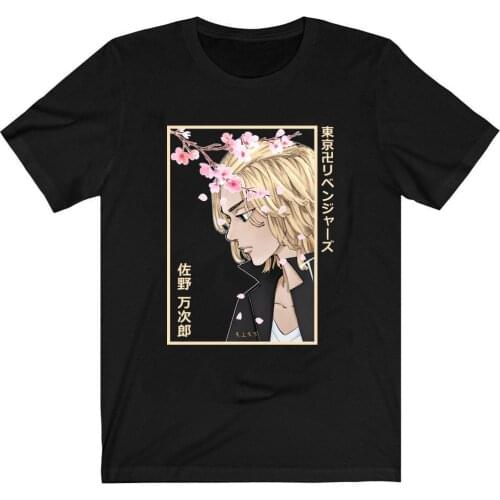 Anime Tokyo Revengers T-Shirt Mikey Manjiro Sano Sakura Cherry Blossom Clothes Tops Tees Camiseta Camiseta