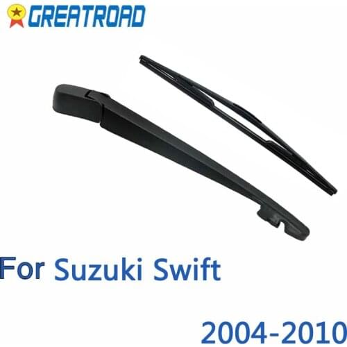 Wiper 10" Rear Wiper Blade & Arm Set Kit For Suzuki Swift 2004-2010 2005 2006 2007 2008 2009 Windshield Windscreen Rear Window