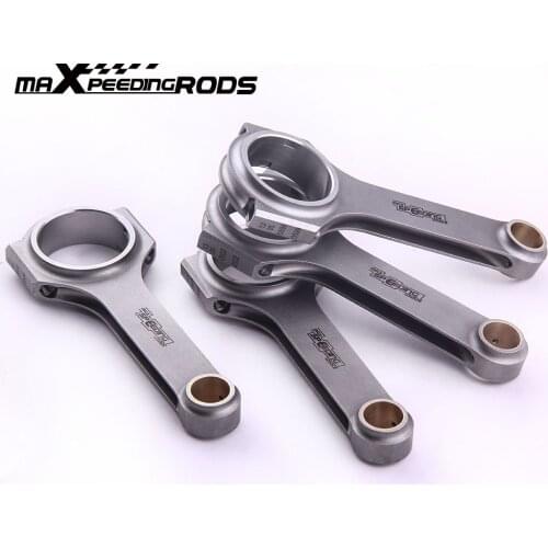 Connecting Rods 128.5mm for Fiat Punto GT 1.4 1.6L Turbo 4340 Steel H Beam Conrod Rod Balanced Shot Peen Cranks EN24 4 Pieces