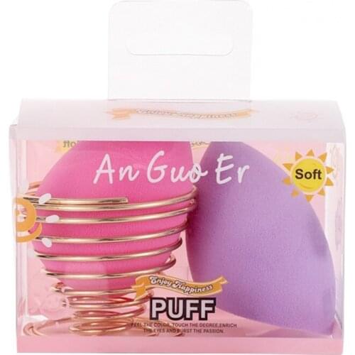 Cosmetic Puff 2 PCS with metal holder Makeup Sponges Set Water Drop Sponge Puff 3 shapes Cosmetic Sponge Makeup Brush