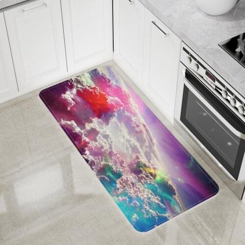 Colorful Carpet Rectangular Living Room Bedroom Bathroom Rugs Iridescent Cloud Printed Floor Mat Girls' Room Decoration