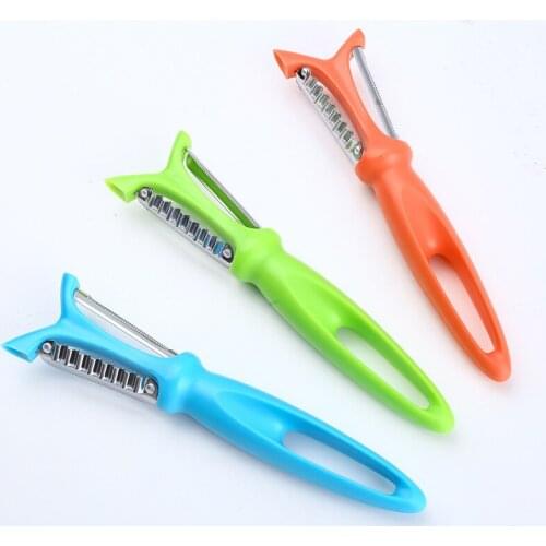 Creative stainless steel multi-function paring knife Candy-colored melon planer cutters Potato and vegetable peeler