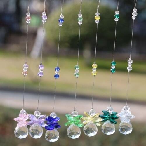 1PCS Chandelier Crystals Ball Prism Pendant Rainbow Maker Chakra Snowman Shape Suncatcher Home decoration