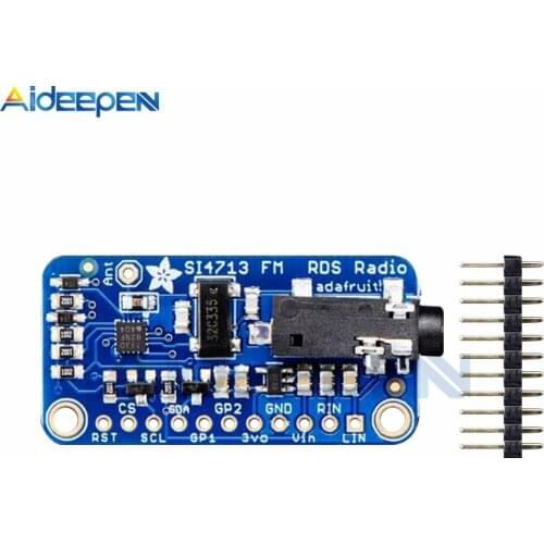 SI4713 Stereo FM Transmitter Module Digital Wireless Radio Regulator Interface LED Indication 2 Channel Input Board with Pin