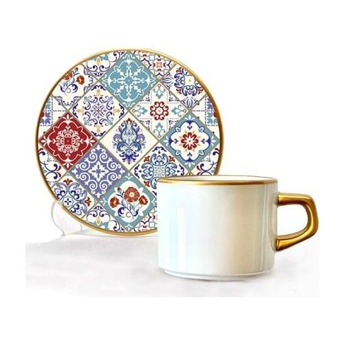 Asaf Tea Cup Set 12 Pieces Tile Art