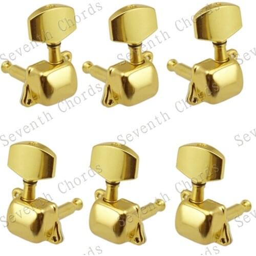A Set Gold Semiclosed Guitar Tuning Pegs keys Tuners Machine Heads for Electric Acoustic Guitar - 3L3R & 6R & 6L & 2L4R & 4L2R