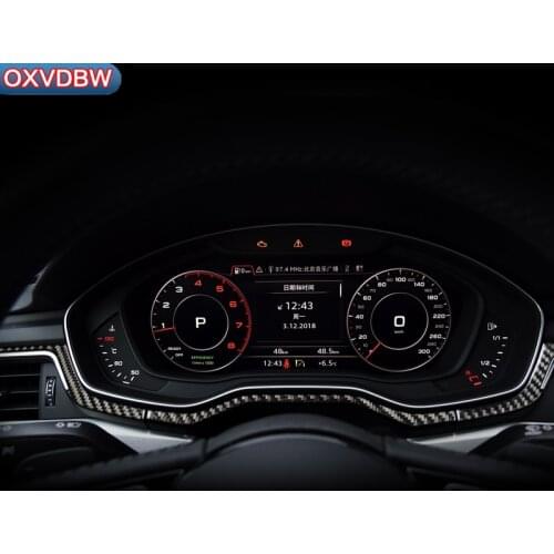Interior Central control Panel Instrument console Decoration Strips carbon fiber Car stickers for Audi a4 b9 LHD RHD Accessories