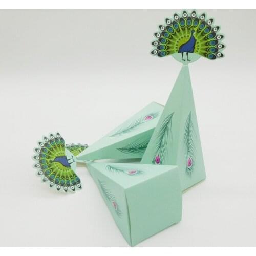 New Pyramid Ling Baby Shower Tray Wedding Birthday Cookies Candy Gift Box Packaging Bag