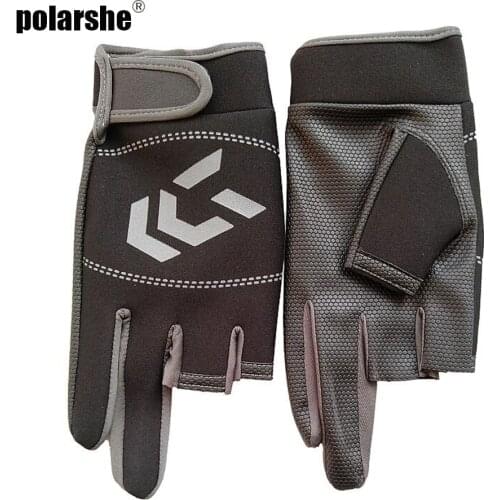 1 Pair Fishing Gloves Men Women Outdoor Fishing Breathable Angling Anti-slip 3 Cut Finger Waterproof Fish Equipment Gloves