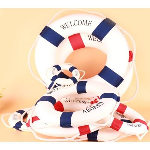 Crafts Lifesaving Ring Hanging Life Circle Mediterranean Style Crafts Home Wedding Christmas Decoration Decorative Life Buoy