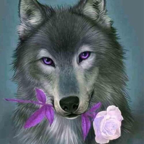 Full Square Round Diamond 5D DIY Diamond Painting "Animal Wolf" Embroidery Cross Stitch Rhinestone Mosaic Painting Decor Gift