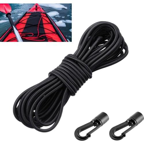 6mm Strong Elastic Rope Bungee Shock Cord Paddle Stretch Leash String Tie Down for Outdoor Tent Canoe Surfing Kayak Boat Backage